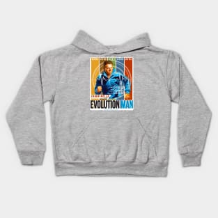 Evolution Man 1970s Kids Hoodie